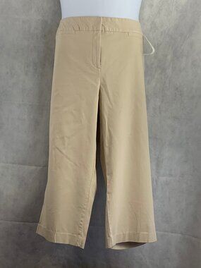 Charter Club Women's Plus Size Classic Fit Capri Pants, Sand Beige, 24W